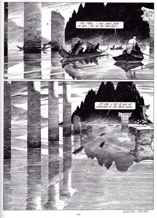 François Schuiten - Les Cités Obscures, L'enfant penchée, page 165.jpg