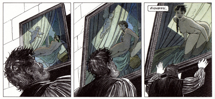 François Schuiten - La tour, page 52, cases 1 à 3, édition 2008.jpg