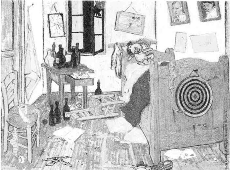 07.5 Gotlib et Ravon - d'après La Chambre jaune de Vincent Van Gogh.jpg
