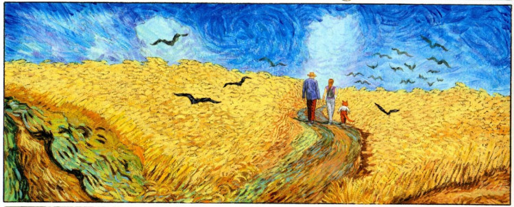 15.1 Gradimir Smudja - Van Gogh dans le champ de blé aux corbeaux, T2 Trois lunes.jpg