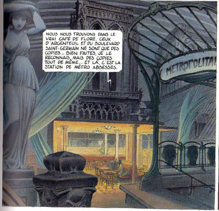 François Schuiten - BD Revoir Paris T2, La nuit des constellations (édicule).jpg