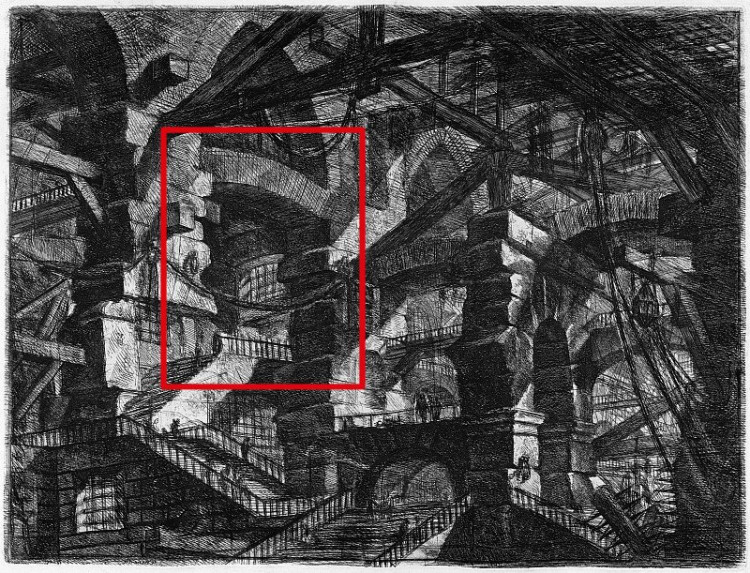04 Piranèse - Prisons imaginaires, 2ème version, Planche XIV, L'Arche gothique.jpg
