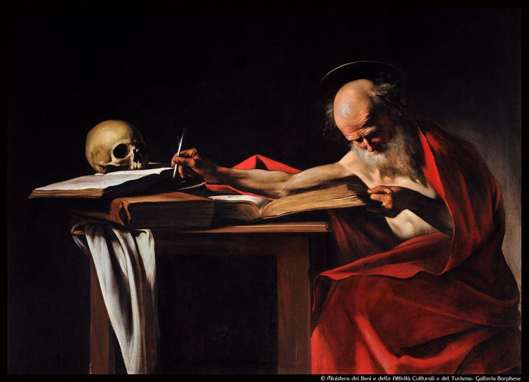 Le Caravage - Saint Jérôme écrivant (2).jpg