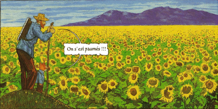 Gradimir Smudja - Vincent et Van Gogh T1 (Champ de tournesols).jpg