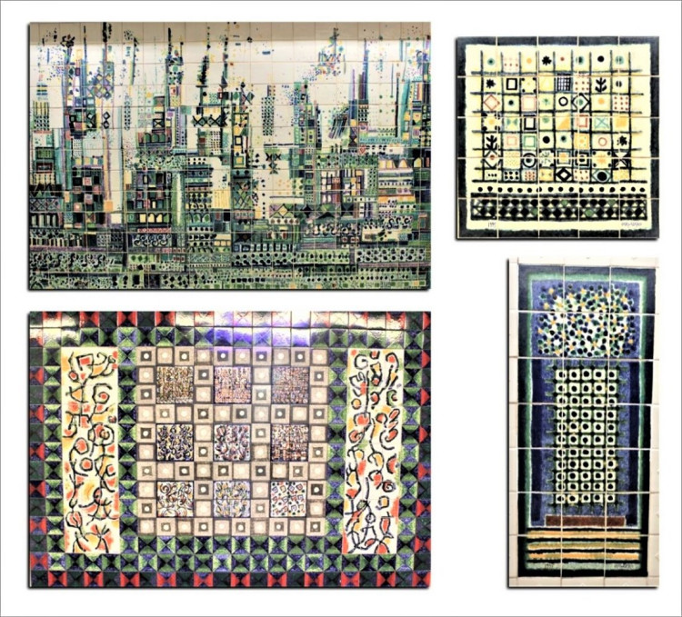 Manuel Cargaleiro - Azulejos, station Champs-Élysées-Clémenceau.jpg