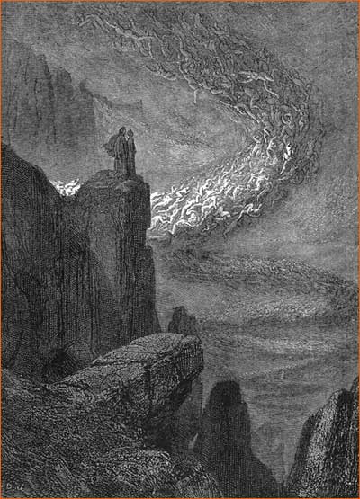 Gustave Doré - La divine comédie, Premier Cantique, Chant V.jpg