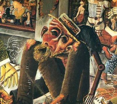 Otto Dix - Vieil homme barbu en haut à gauche de la tête de Céline.jpg