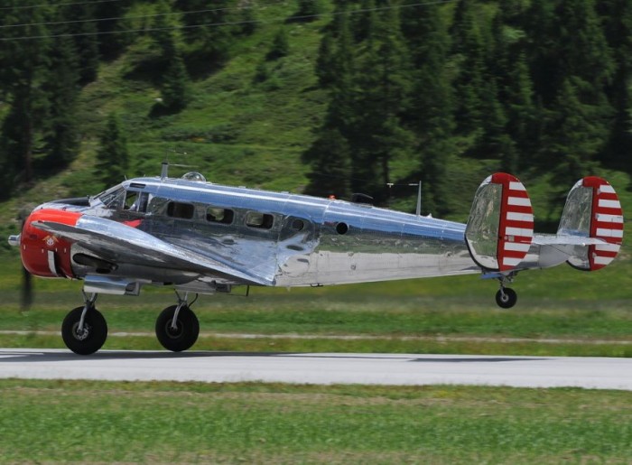 St Moritz juil 2008 Beech 18 ductedfan xx1xp2.jpg