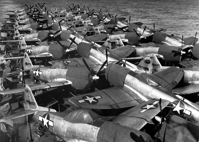 VALMY P-47s-escort-carrier-USS-Casablanca-enroute-SanFrancisco-to-Guam.jpg